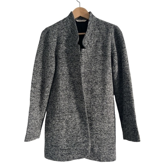 Soft Surroundings St James Gray Knit Open Front Blazer - Picture 2 of 11